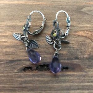 Mariana silver earrings with Swarovski crystals